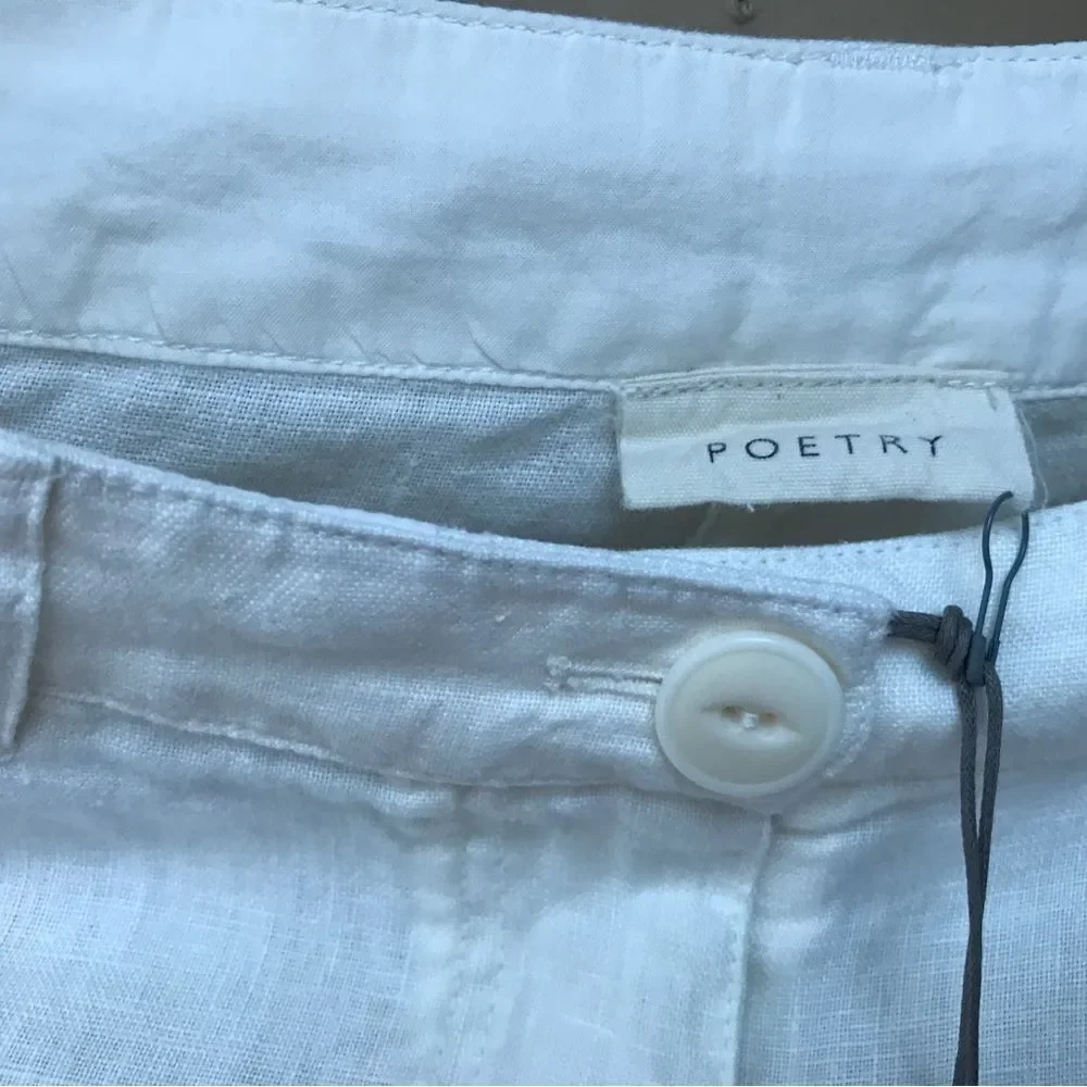 NWT Poetry Cream Linen Trouser Tapered (10) - Picture 7 of 11